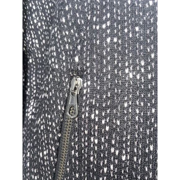 Rag & Bone Womens 10 Black Blue Wool Tweed Jacket Accent Snap Closure Pockets - Picture 3 of 8